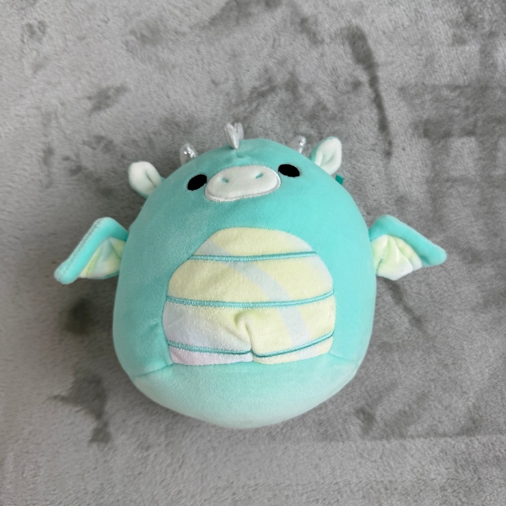 Squishmallows Kellytoy 8 Inch Miles‎ the Dragon Teal Plush SQK0919
